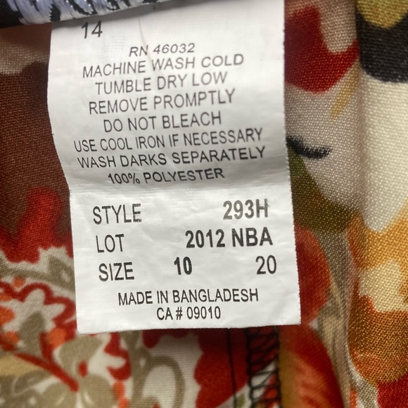 SOUTHERN LADY VINTAGE ABSTRACT FLORAL      A LINE MAXI SKIRT WOMENS 10 - Picture 7 of 8